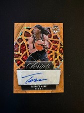 Terance Mann 2024-25 Panini Mosaic Scripts Auto Orange Fluorescent SP /25