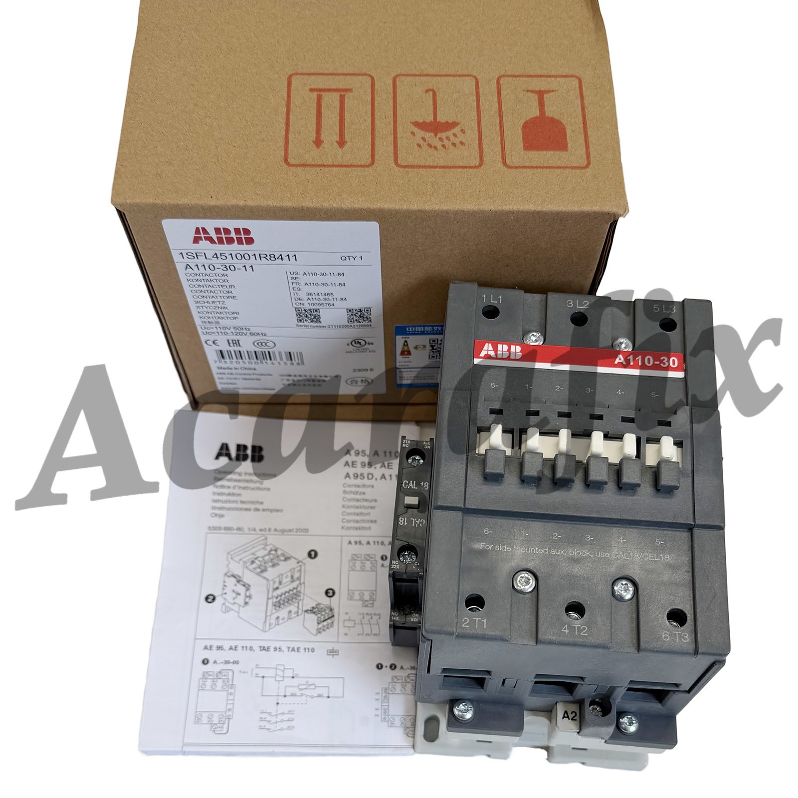 Brand New Contactor A110-30-11-84 for ABB 110V 50HZ/110-120V 60HZ