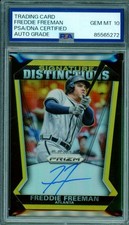 Freddie Freeman 2015 Panini Prizm Signature Distinctions DC Gold #5 PSA/DNA 10