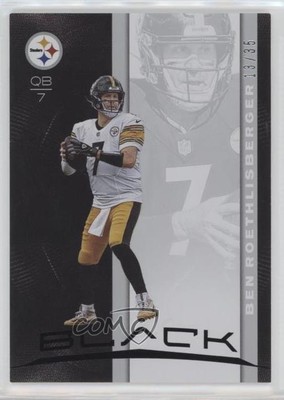 2019 Panini Black Silver 13/35 Ben Roethlisberger #41 3nn