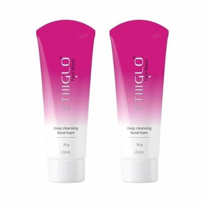 2 x Ethiglo Face Wash 140g for Skin Brightening & Deep Cleansing
