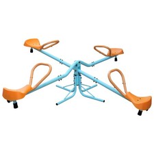 Two Rider 360 Spin Seesaw, Kids Outdoor Playground Teeter Totter, Durable Steel