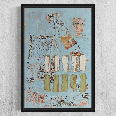 Original Framed Mixed Media Modern Art Collage Painting 12x18 ''Switchboard''