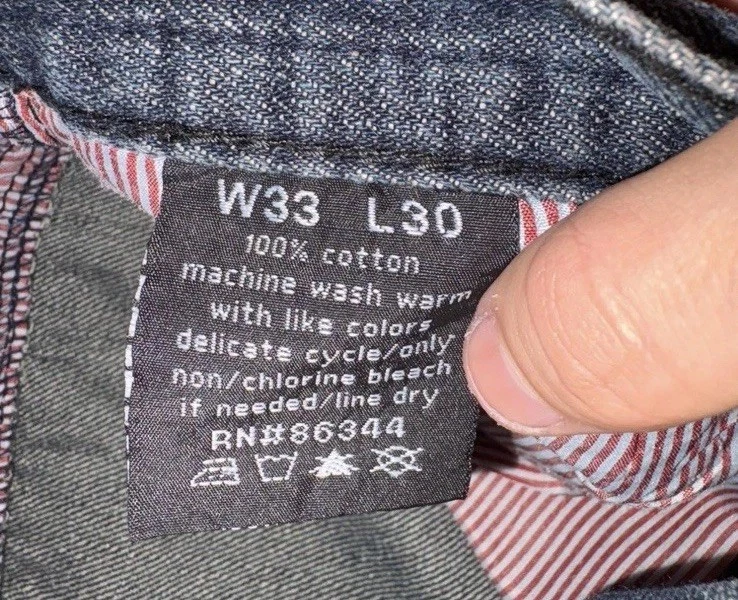 Jeans de mezclilla azul desteñido Affliction Like Country Franky Max para hombre talla 33/30 Foto 3 de 4