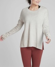 Athleta Coaster Luxe Sweatshirt Gray Size Small Relaxed Style