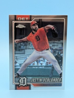 2026 Topps Chrome JUSTIN VERLANDER Detroit Tigers Baseball Trading Card # 133