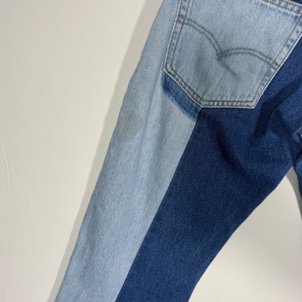 Levi's Ark Reworks Flare Jeans Patchwork Two Tone… - image 7