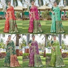 Ready To Wear cotton silk jacquard saree with unstitched blouse Piece
