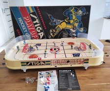 Gioco hockey da tavolo vintage anni 90 STIGA play off Svezia scatola originale gioco hockey su ghiaccio