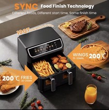 Fatbrela 9L Dual Basket Air Fryer 2000W mit L...