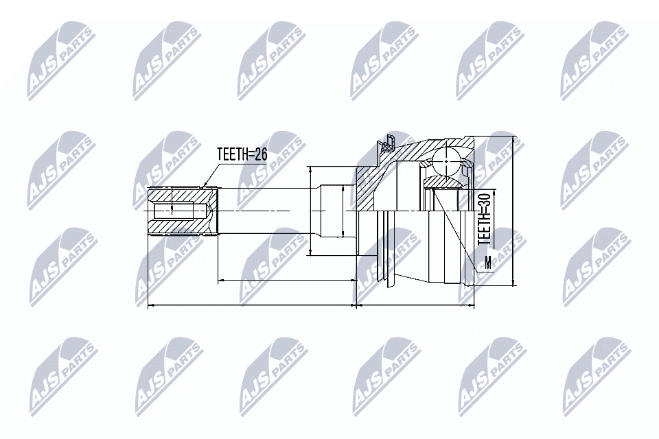 N.T.Y. NPZ-SU-028.NTY Joint Kit, drive shaft for SUZUKI