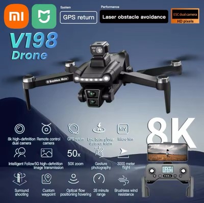   Xiaomi Mijia V198GPS 8K Drohne - Pro FPV, Hindernisvermeidung, faltbar & schnell!