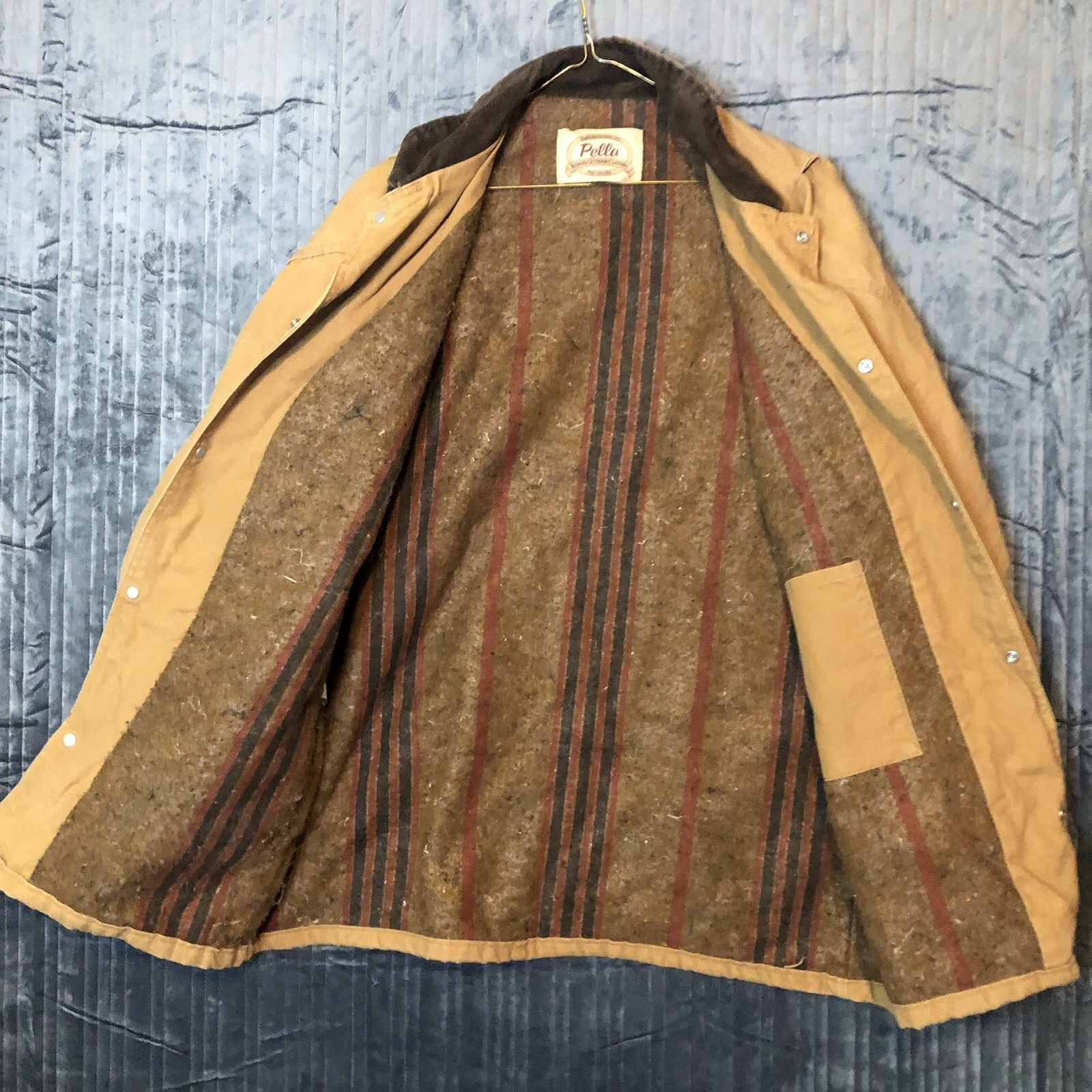 Vintage Paella Canvas Coat- Birmingham Iron Workers Union- Size L- Made USA - product detail image 5