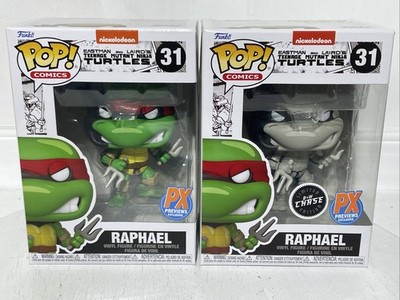 Funko Pop! TMNT B&W 31 RAPHAEl Chase PX Exclusive Set Bundle