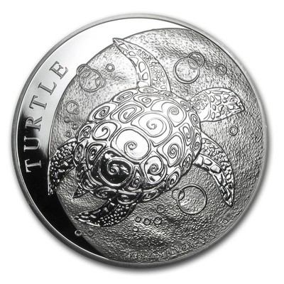 2014 Niue 5 oz Silver $10 Hawksbill Turtle BU