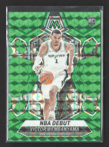 2023 Panini Mosaic Prizm Victor Wembanyama #257 Green RC