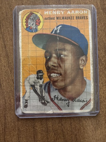 Hank Aaron 1954 Rookie Card. Plus- Autographed Picture & Bobblehead. - Picture 12 of 12