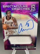 Al-Farouq Aminu 2016-17 Panini Spectra Pink Prizm GW Jersey Patch Auto /49