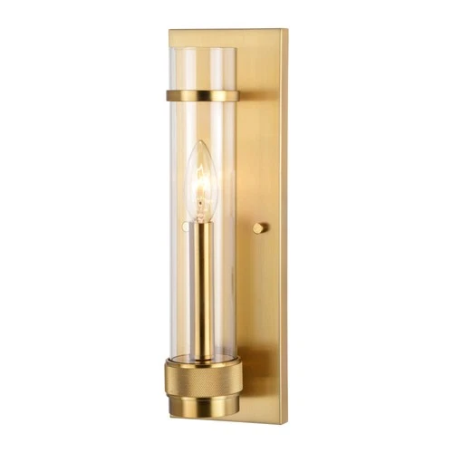 Vaxcel Lighting W0425 Bari 14" Tall Bathroom Sconce - Brass - Picture 1 of 12