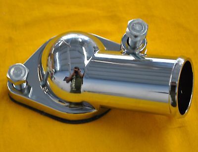 Chrome Water Neck 15 Degree angle for bbc Chevy Housing Small Block Big Block US 