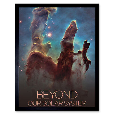 NASA Jenseits des Sonnensystems Adlernebel s Säulen Schöpfung gerahmte Wandkunst 9 x 7 Zoll