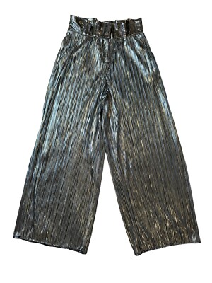 knee length dresses for ladies Barabas Metallic Silver High End Dress Pants 44