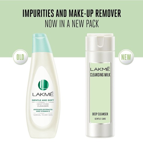 Lakme Cleansing Milk Deep Cleanser 120ml With Avocado & Vitamin-E Gentle & Soft - Picture 2 of 3