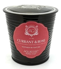 Aquiesse Candle Currant Rose 11oz Large Tin 40 Hours Burn Time Luxury