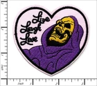 20 Pcs Embroidered Ironon patches Heart Skeletor Laugh Love 75x70mm AP015LL1