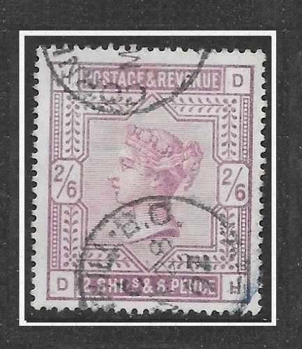 GB QV 1883 2s6d lila weißes Papier sehr schön gebraucht Cornhill Stempel SG 178