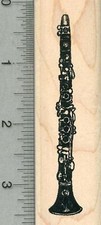 Clarinet Rubber Stamp, Woodwind Musical Instrument Series G34204 WM