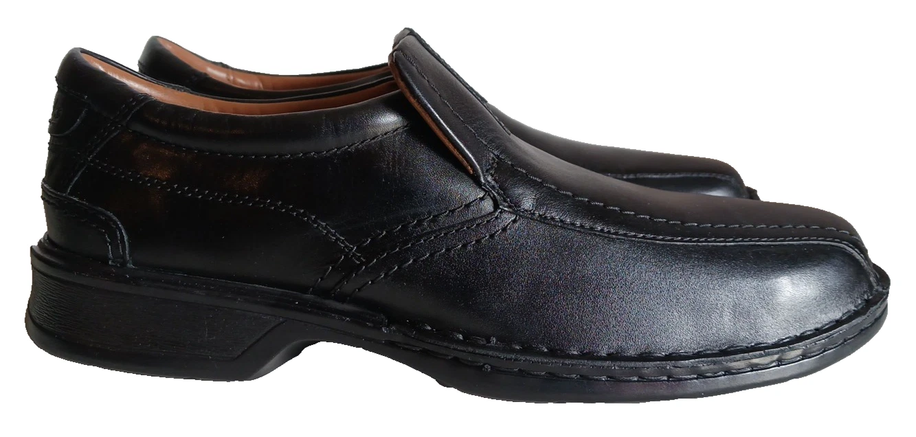 Clarks Collection Uomo Nero Ecopelle Oxford Eleganti Scarpe Casual Pullon 9 5W