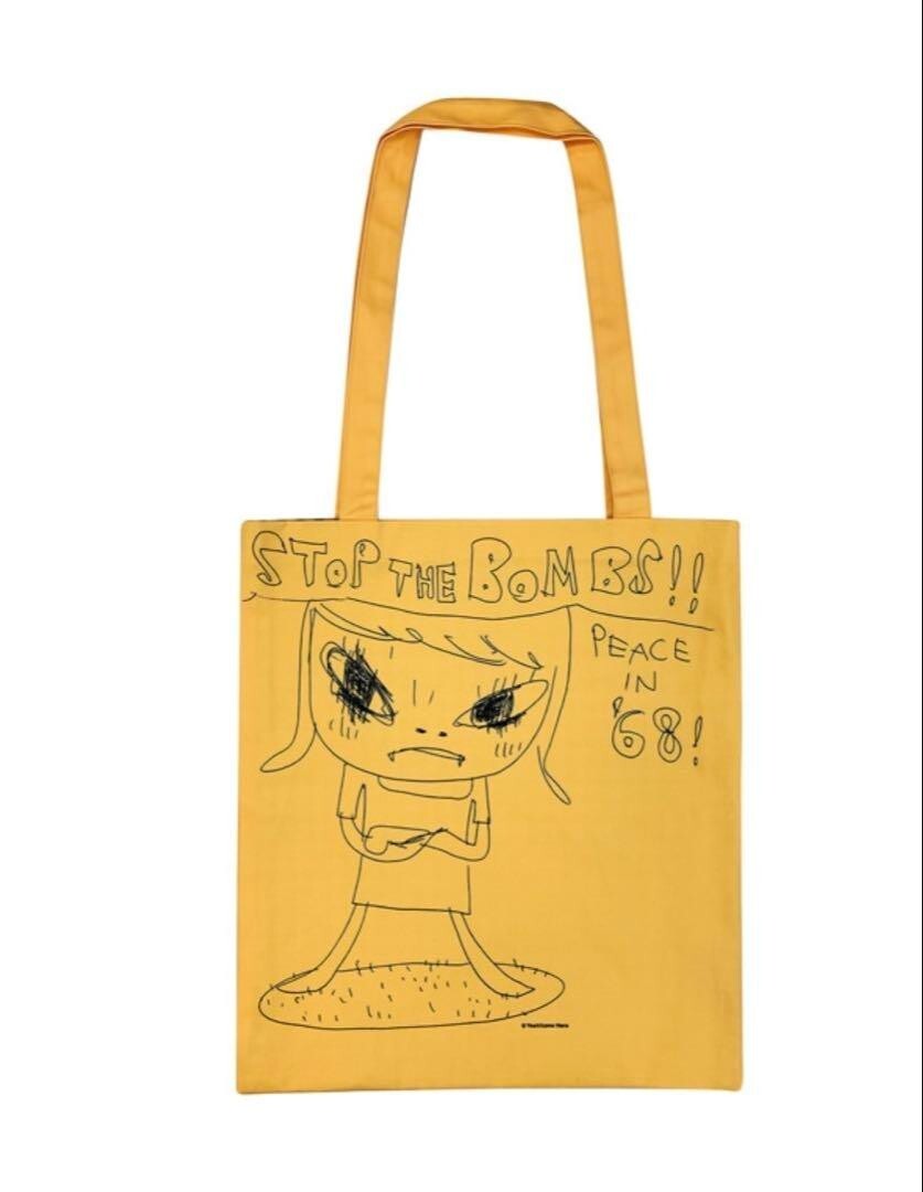Yoshitomo Nara Tote Bag STOP THE BOMBS!! PEACE IN '68 NEW JAPAN | eBay