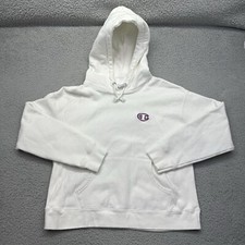 Champion GF857 Women Large Reverse Weave Sweatshirt Hoodie Double Logo Spell Out