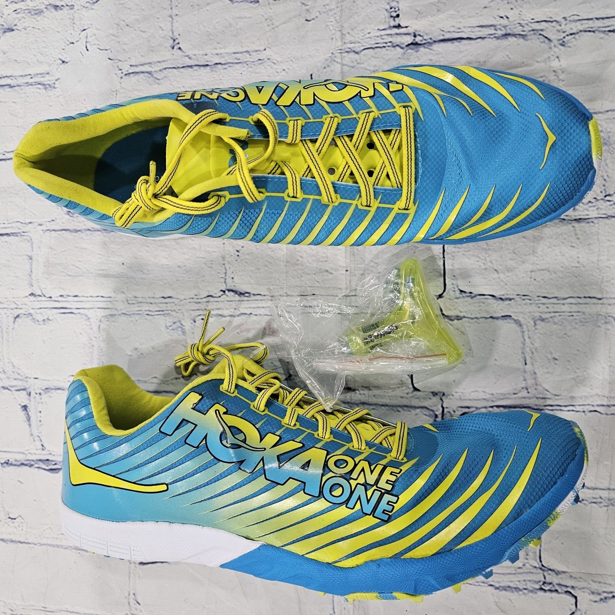 Hoka One One MENS SZ 13 Evo XC Spikes Track Cross Country Blue