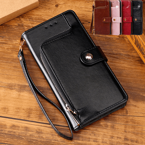 Zip Wallet Case Leather Card Flip Cover For Huawei P30 Pro Lite Nova 4 4E Y6 Pro - Picture 1 of 16