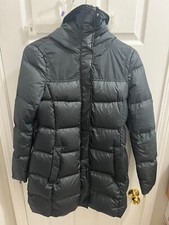 Boss Hugo Boss-women's Black Hooded Puffer Coat- Size Us 4./uk 8.