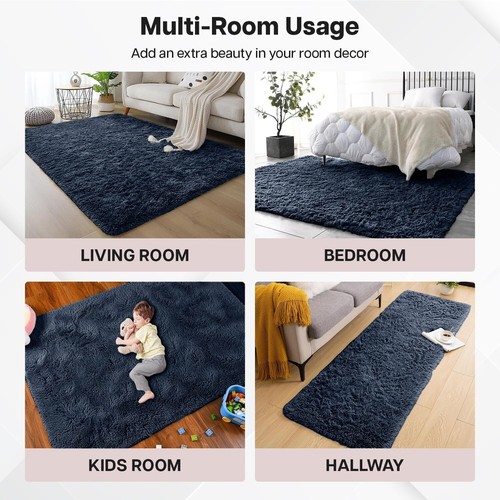 Large Shaggy Rugs Indoor Living Room Rug Bedroom Carpet Long Hallway Runner Mat - Picture 21 of 41