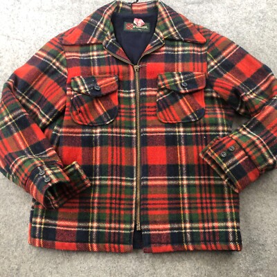 Vintage McGregor Mackinaw Jacket 40 Tartan Plaid hunting Wool Coat