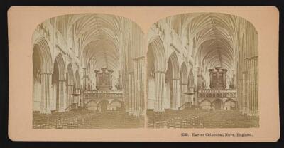 Exeter Cathedral, nave, England Old Photo