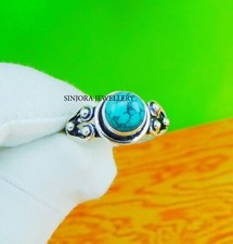 Turquoise gemstone 925 sterling silver handmade Gift Ring US size 5 to 10