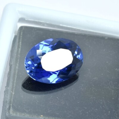 CERTIFIED 7.05 Ct Extremely Rare Blue Tanzanite Oval Cut Natural Loose Gemstone