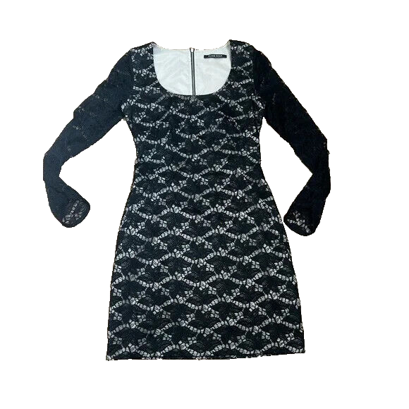 black halo lace dress Women's Black Halo Long Sleeve Lace Dress Size 4