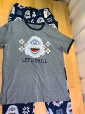 New Men s Rudolph The Red Nose Reindeer PJ Set-Abominable Snowman-Let s Chill