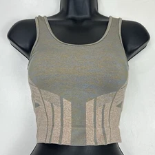 Alo Tempo Bra Tank in Heather Carmel Size XS Breathable Stretchy seamless lined