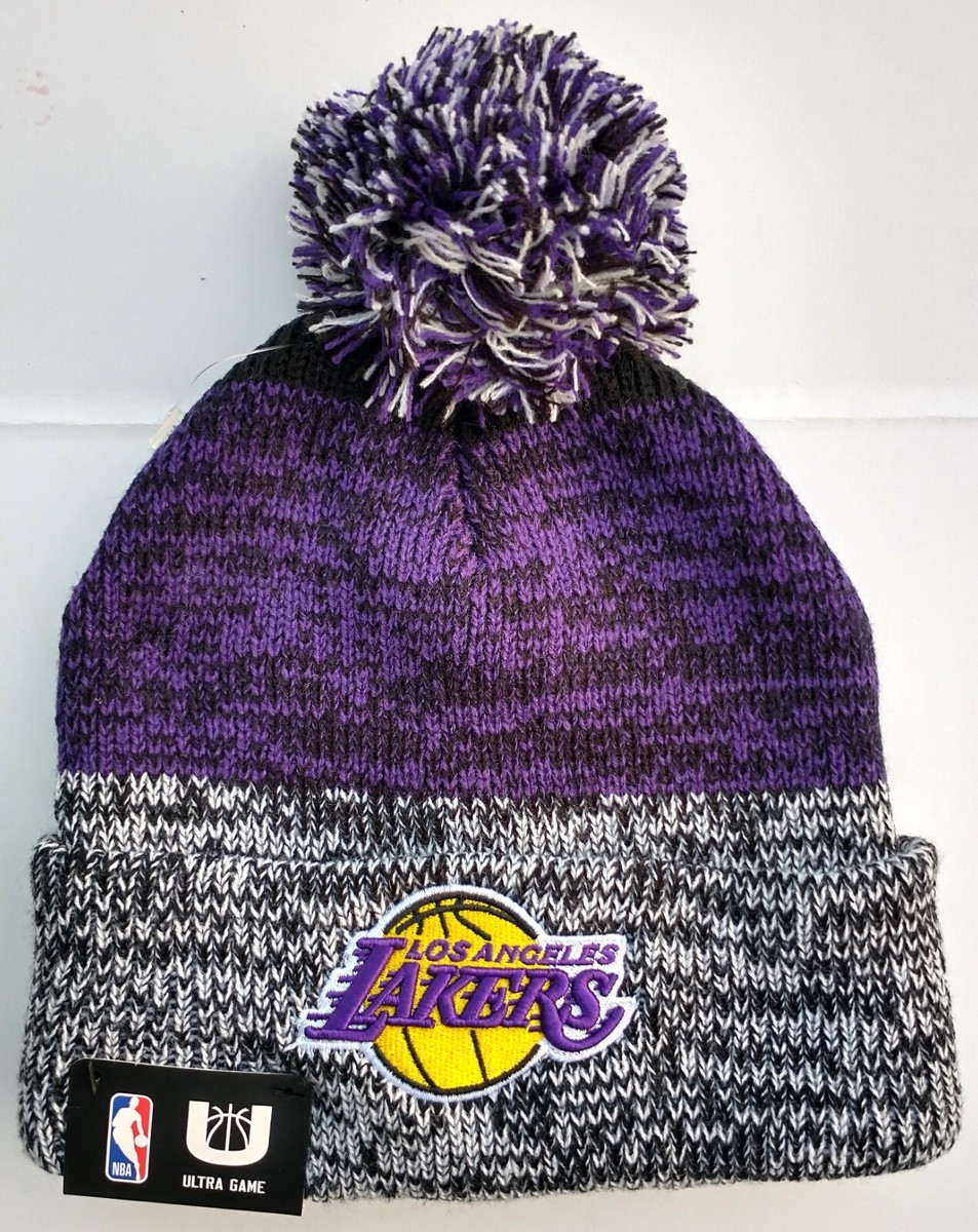 Los Angeles LA Lakers NBA Ultra Game Beanie Stocking Hat with Pom