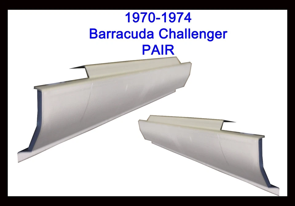 1970 1971 1972 1973 1974 DODGE CHALLENGER PLYMOUTH BARRACUDA  ROCKER PANELS PAIR - Image 2 of 2