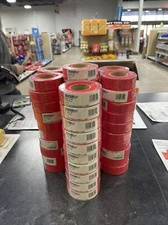 Johnson Glo-Red Flagging Tape 1"x200' Ribbon For Survey Construction Single Roll