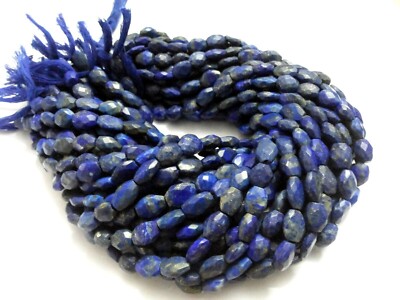 Lapis Lazuli Oval Faceted 6x8-9x11mm Loose Beads 12''inch 1 Strand Natural