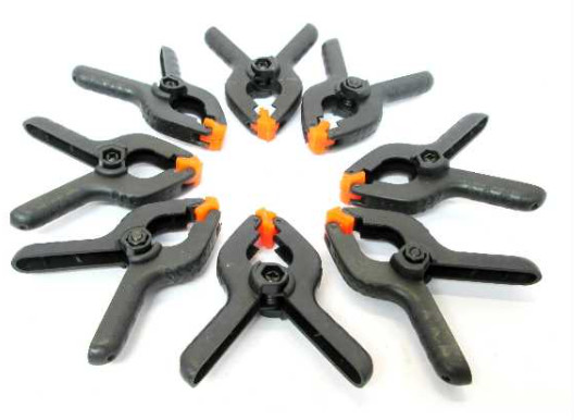 8pc 2-1/2"" Micro Plastic Clamps,  Nylon Spring Clamps, Grips, Clips Market Stall